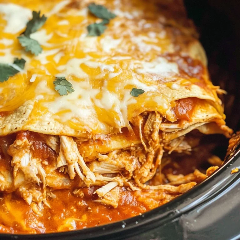 Slow Cooker Chicken Enchilada Casserole