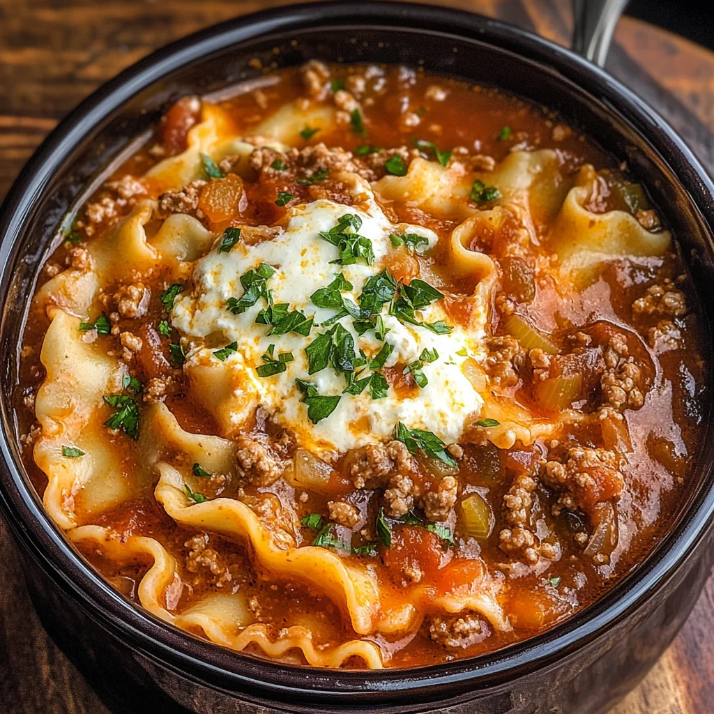Slow Cooker Lasagna Soup