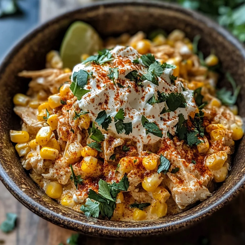 Slow Cooker Street Corn Chicken: Creamy, Zesty, and Effortless Dinner Magic