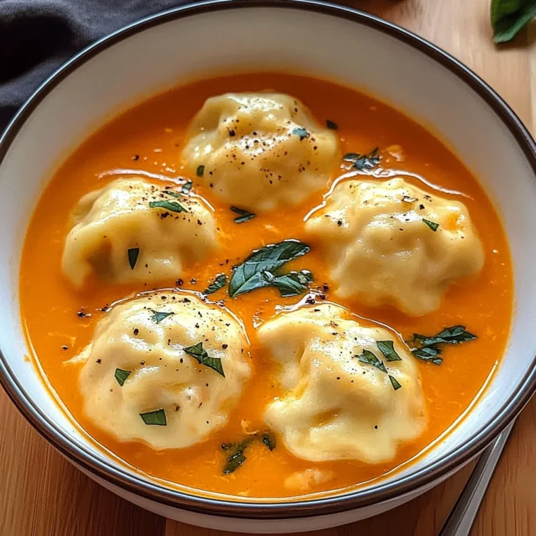 Tomato Soup with Cheese Dumplings