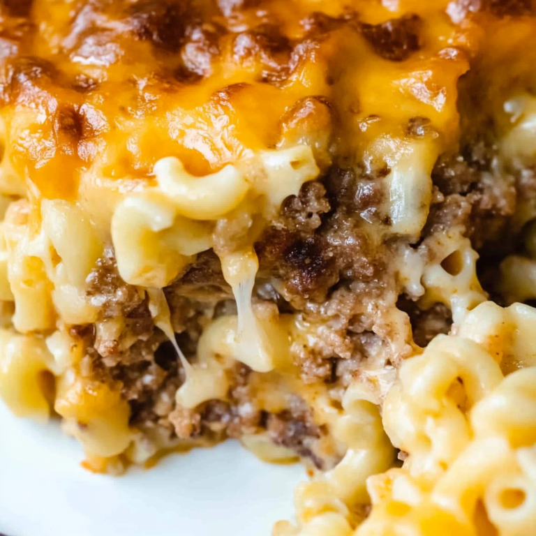 Mac and Cheese Meatloaf Casserole