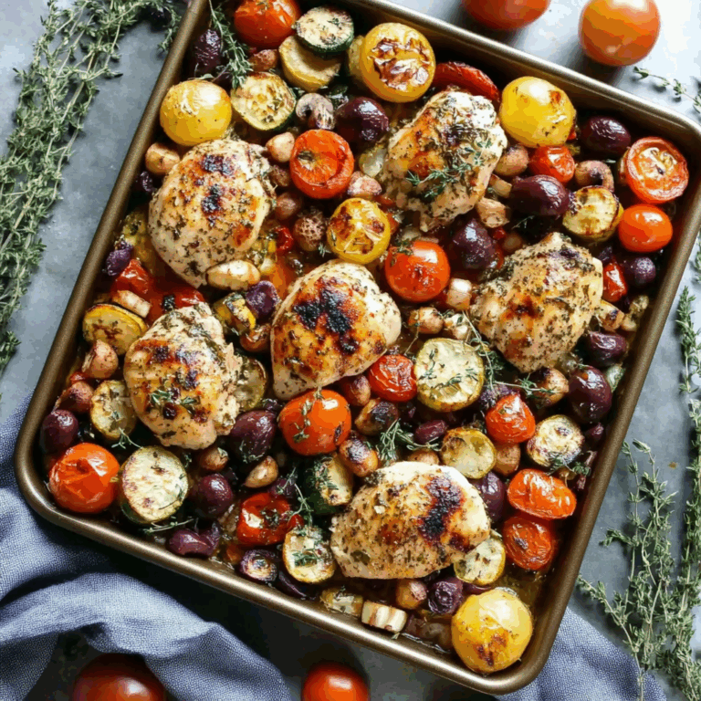 Sheet Pan Greek Chicken and Veggies (Easy One-Pan Meal)