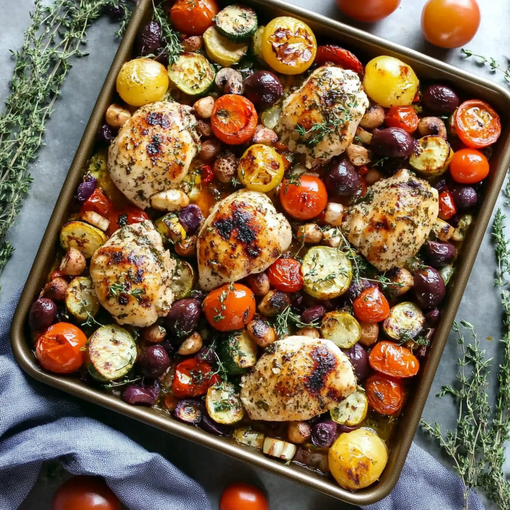 Sheet Pan Greek Chicken and Veggies (Easy One-Pan Meal)