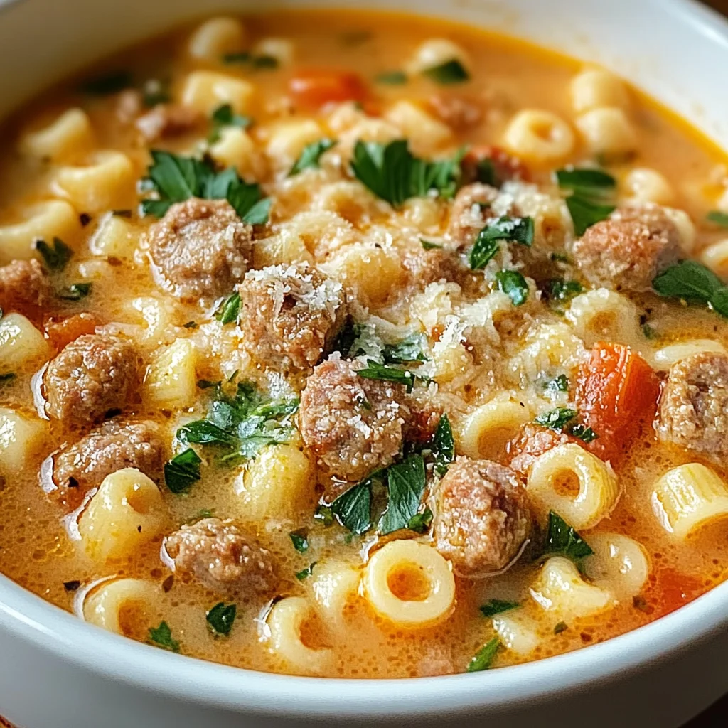 BEST Italian Sausage Ditalini Soup