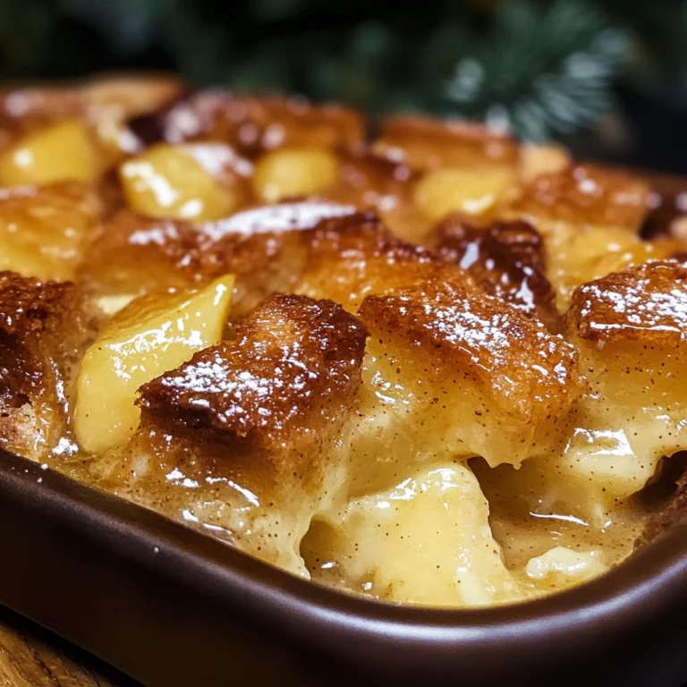 Cardamom Pear Bread Pudding