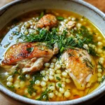 Chicken and Pearl Couscous Soup