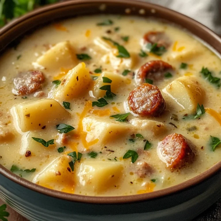 Cozy Crockpot Potato Soup with Sausage – Hearty and Delicious for Fall