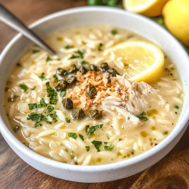 Creamy Lemon Chicken Orzo Soup