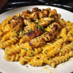 Creamy Velveeta Rotini with Seared Garlic Chicken