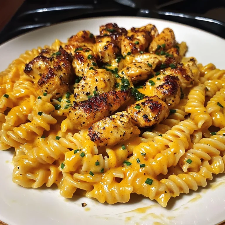Creamy Velveeta Rotini with Seared Garlic Chicken