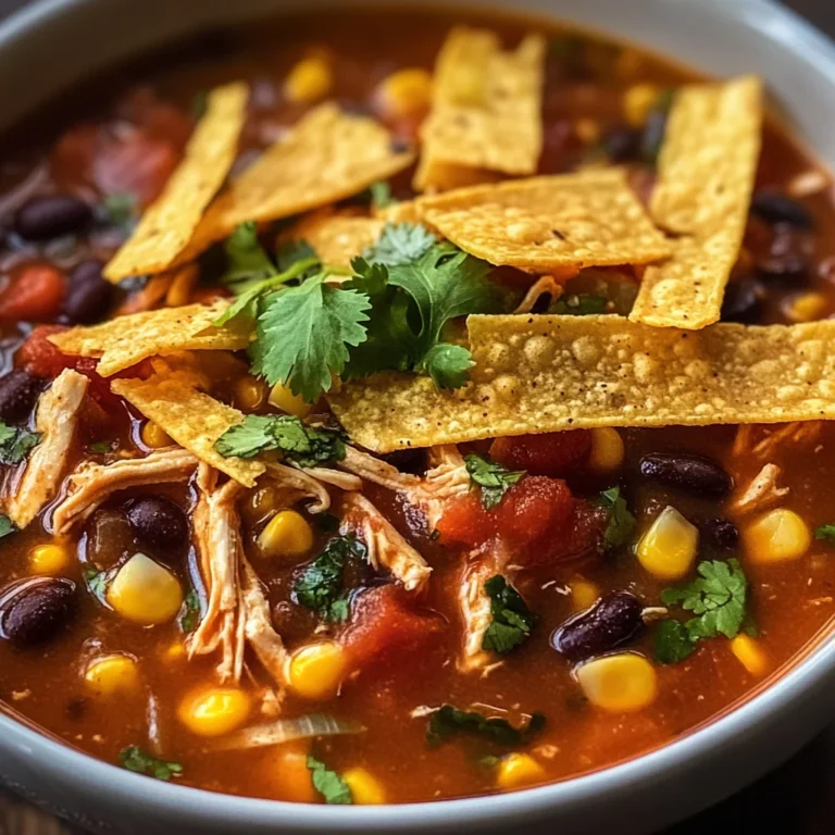 Crockpot Chicken Tortilla Soup
