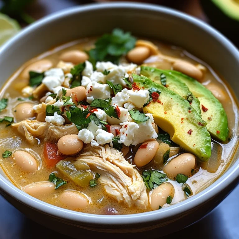 Crockpot Mediterranean White Chicken Chili