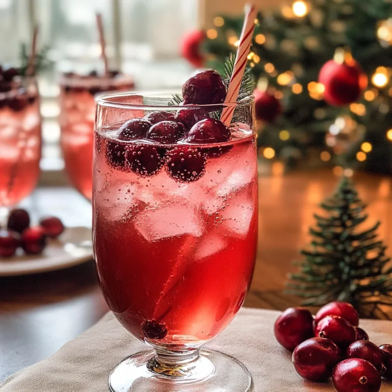 Festive Christmas Cranberry Spritzer