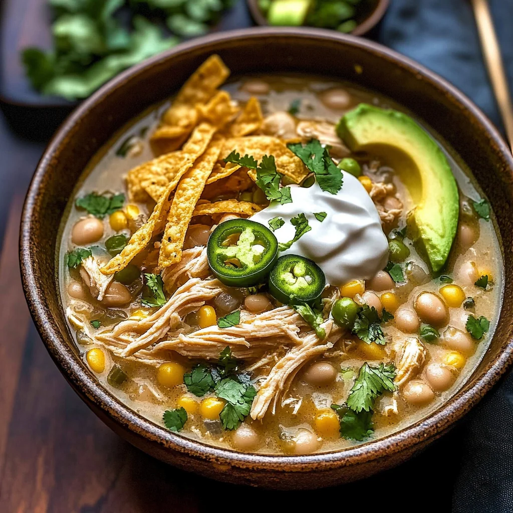 Flavorful Crockpot White Chicken Chili Soup