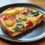 Frittata with Potatoes, Red Peppers, and Spinach Recipe