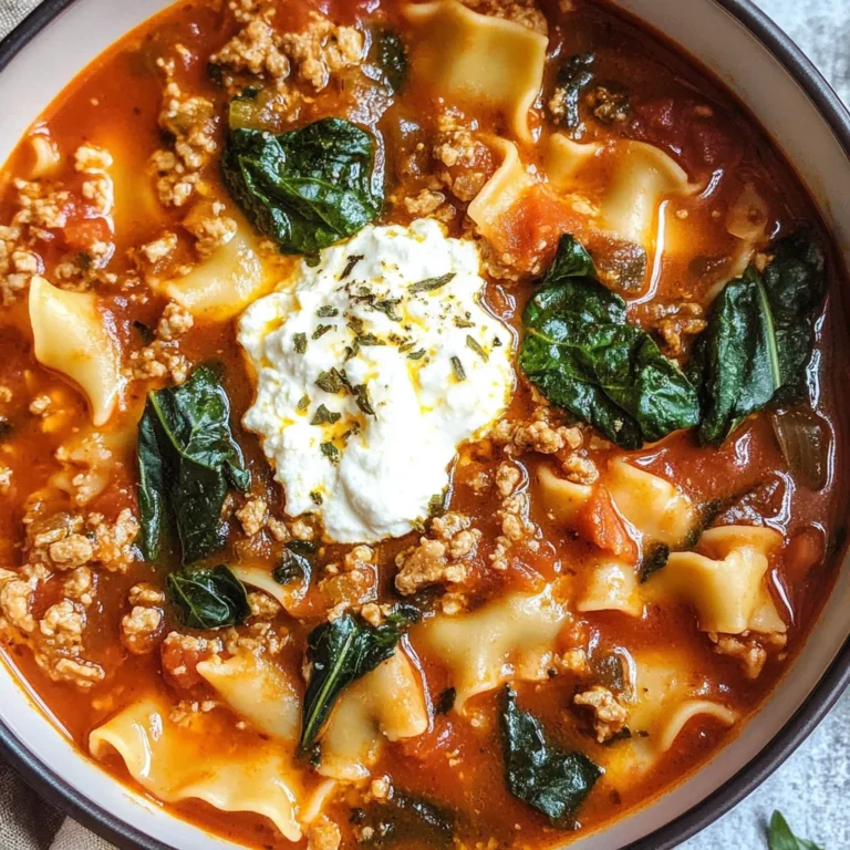One Pot Lasagna Soup