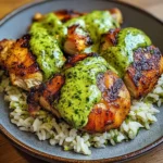 Peruvian Chicken And Rice with Green Sauce