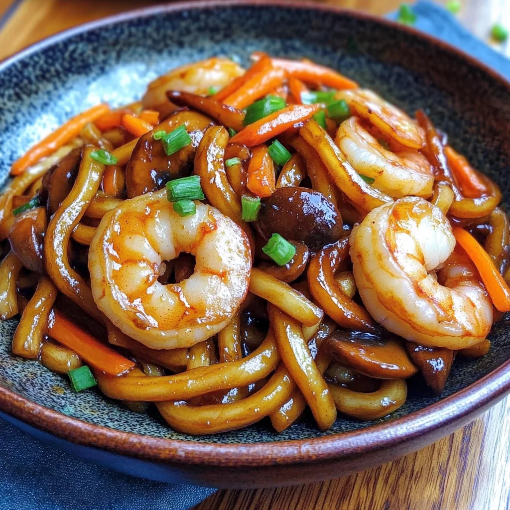 Yaki Udon with Shrimp