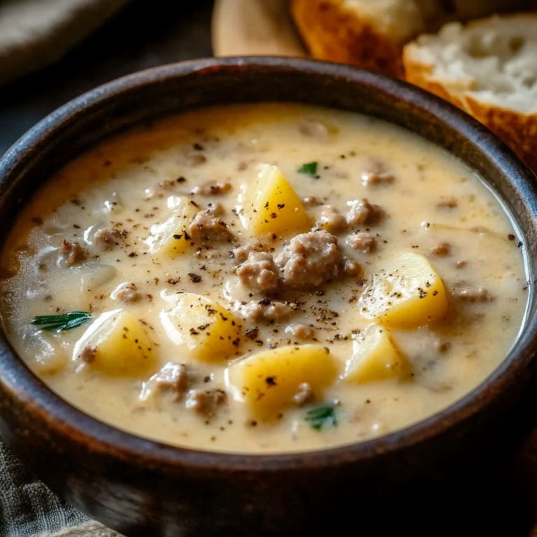 Wisconsin-Style Crockpot Creamy Potato and chicken hamburger Soup