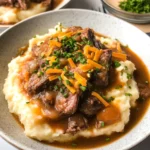 Fall Apple Cider Stew over Mashed Potatoes