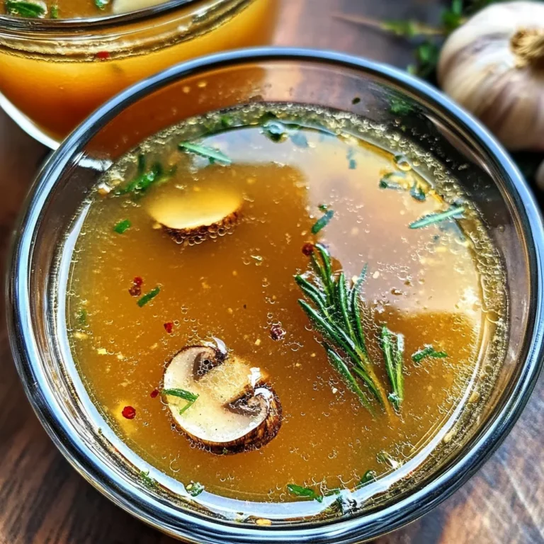 Ginger Garlic Mushroom Broth