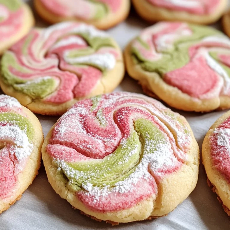 Strawberry Matcha Marble Cookies