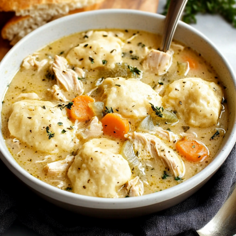 One Pot Chicken Dumpling Soup (with refrigerated biscuit dough!)