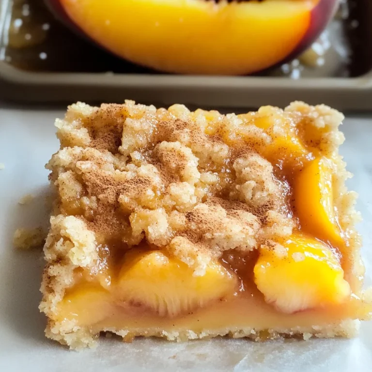 Best Bakery-Style Peach Crumble Bars