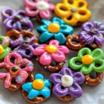 Chocolate Covered Pretzel Flowers