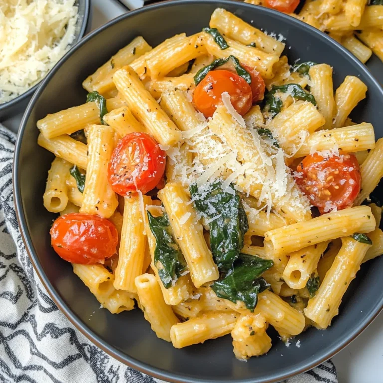Creamy Tomato Spinach Pasta