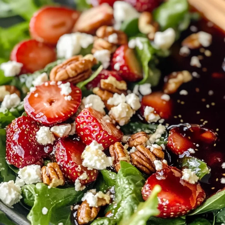 Easy Strawberry Salad with Vinaigrette Dressing