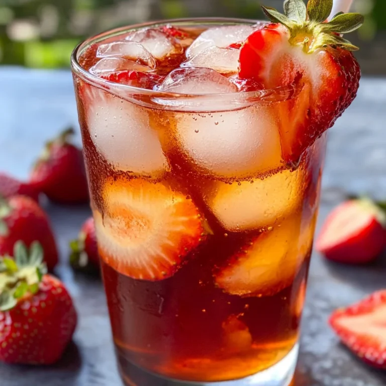 Homemade Strawberry Iced Tea