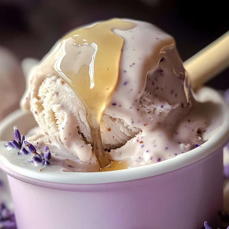 Lavender Ice Cream with Honey