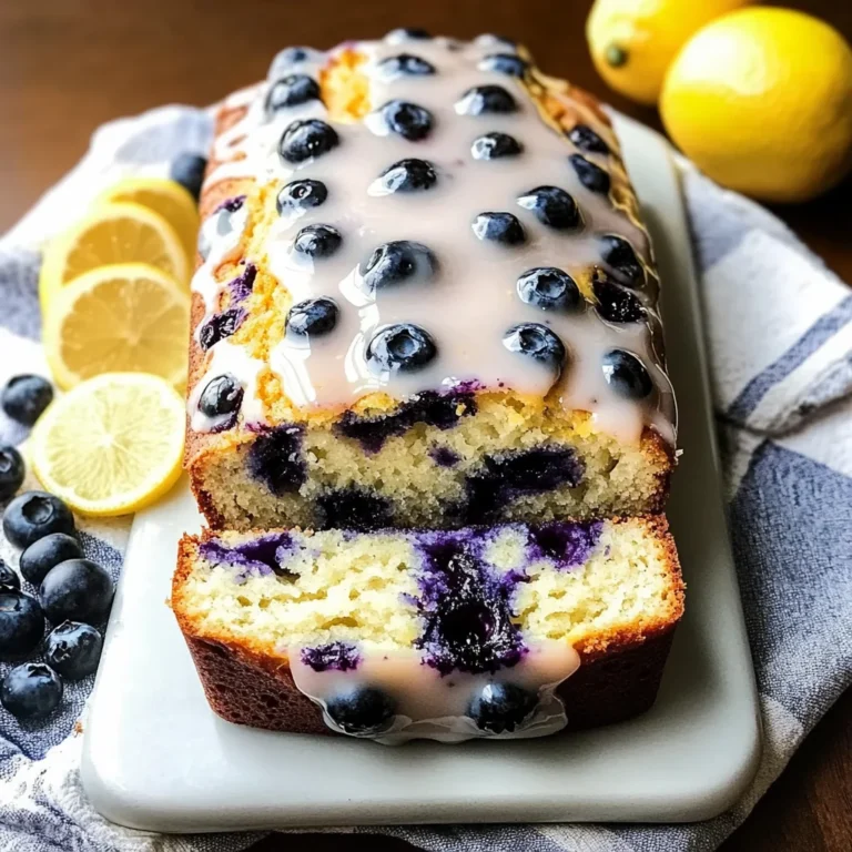 Lemon Blueberry Bread with Glaze