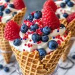 Patriotic Fruit Cones