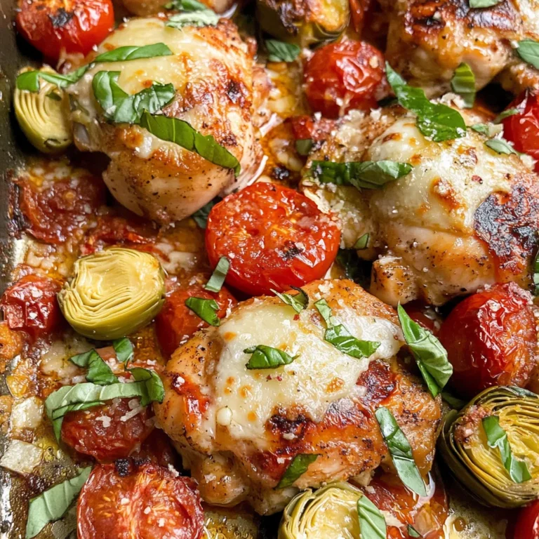Sheet Pan Tomato and Artichoke Chicken