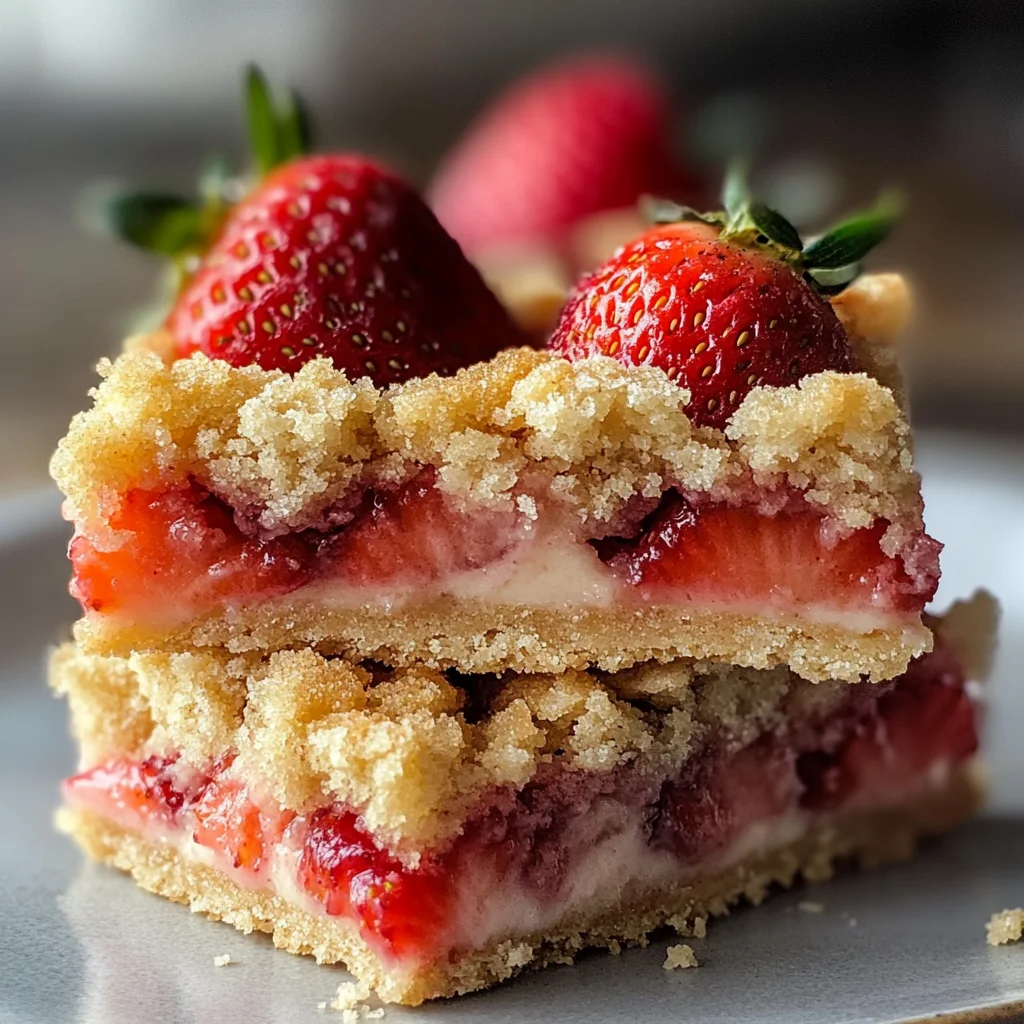 Strawberry Shortcake Streusel Bars