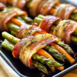 Turkey Bacon Wrapped Vegetables with Sweet Maple Glaze Magic