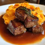 Apple Cider beef with Mashed Sweet Potatoes