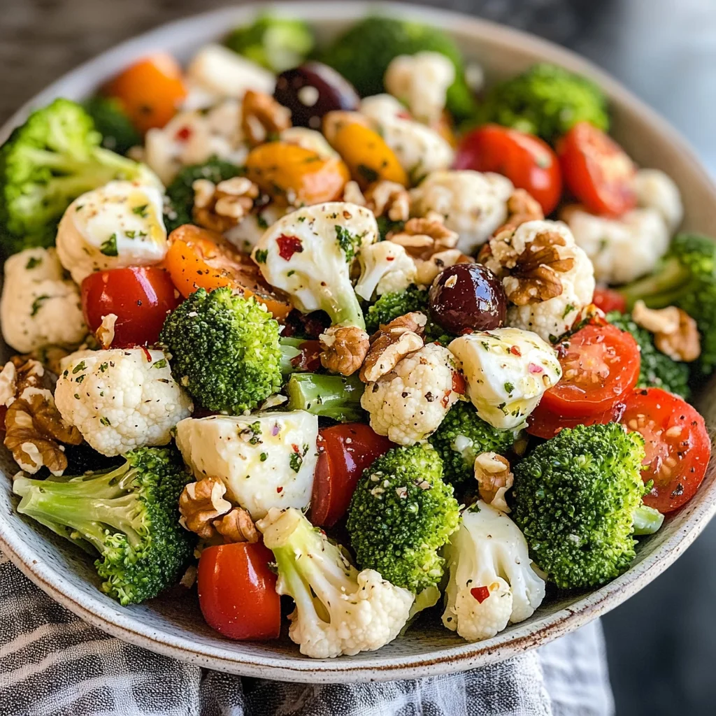 Broccoli Cauliflower Salad