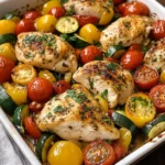 Delicious Baked Mediterranean Chicken and Vegetables