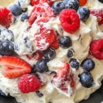 Easy Red White and Blue Cheesecake Salad