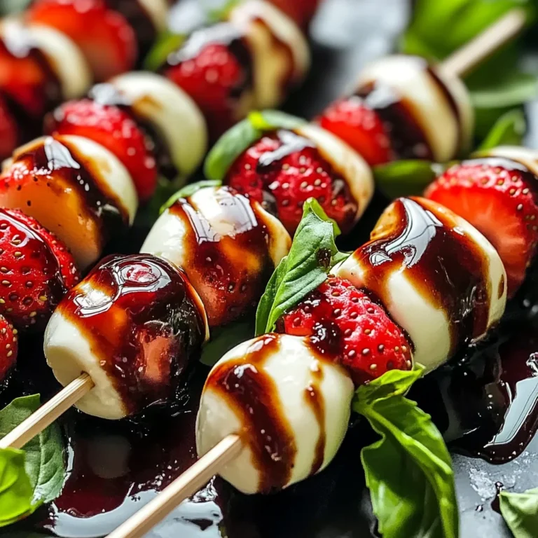 Fresh Strawberry Caprese Skewers Recipe