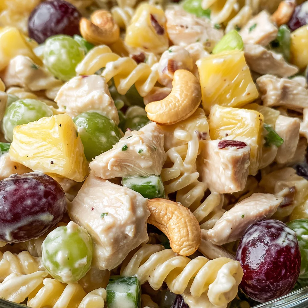 Fruity Cashew Chicken Pasta Salad