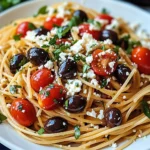 Garlicky Greek Spaghetti Toss: Quick, Zesty, and Irresistible