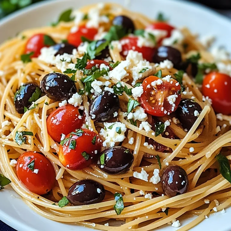 Garlicky Greek Spaghetti Toss: Quick, Zesty, and Irresistible