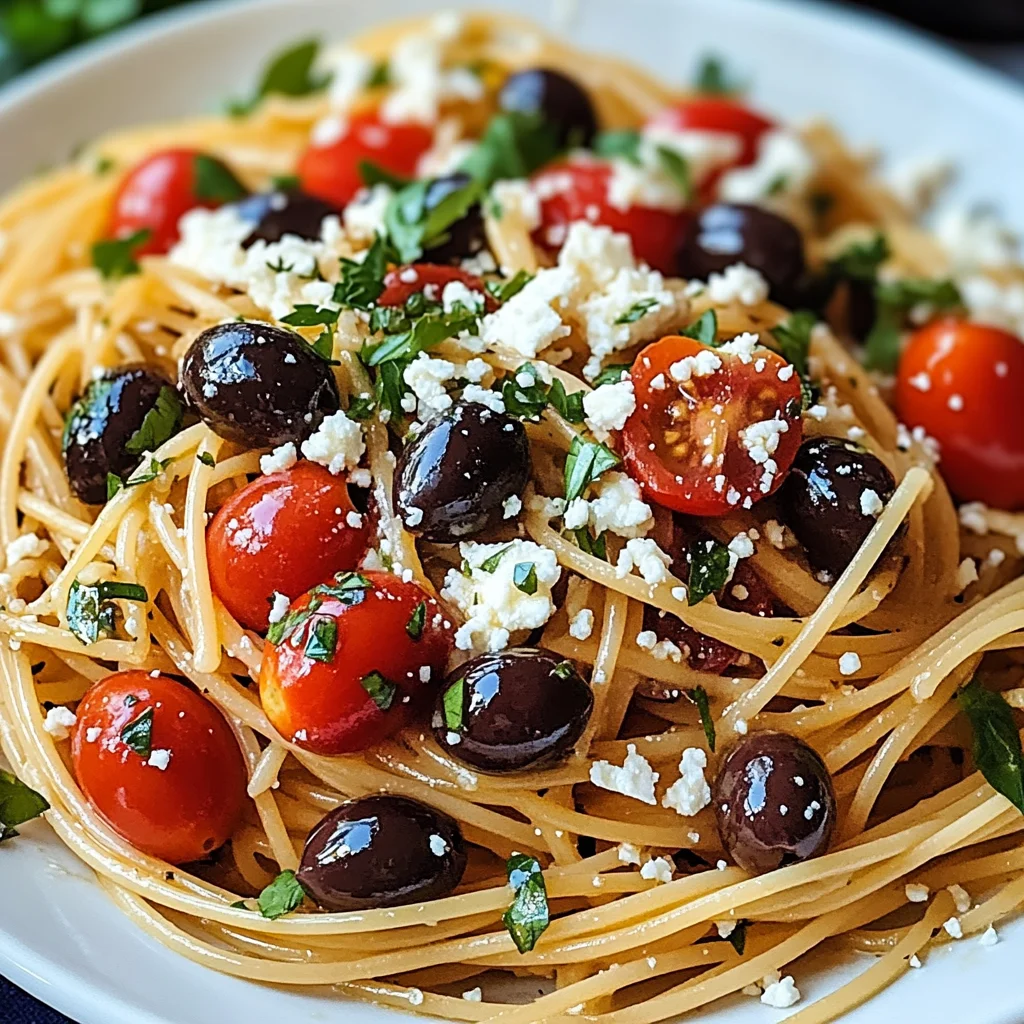 Garlicky Greek Spaghetti Toss: Quick, Zesty, and Irresistible
