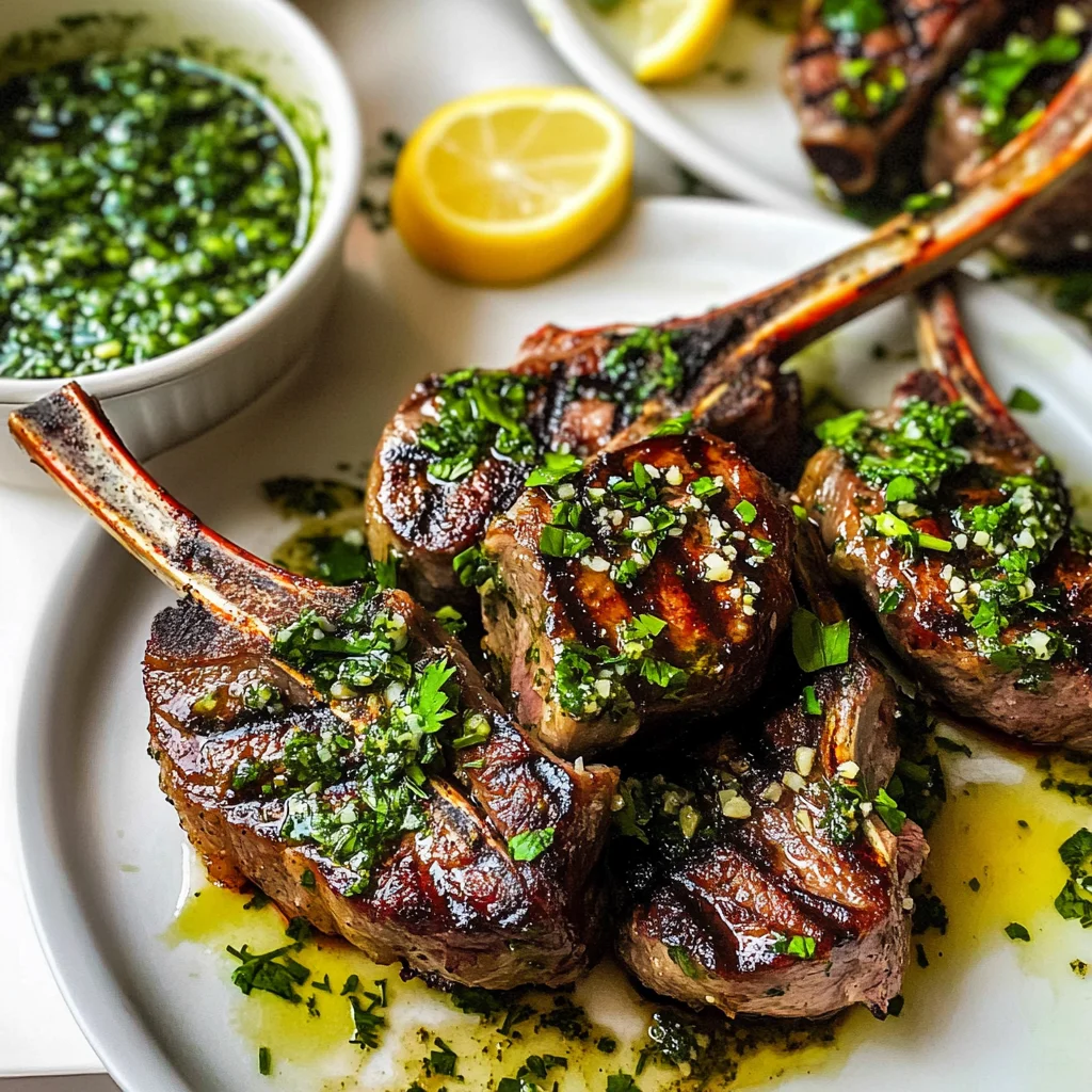 Greek Lamb Chops with Herbed Sauce