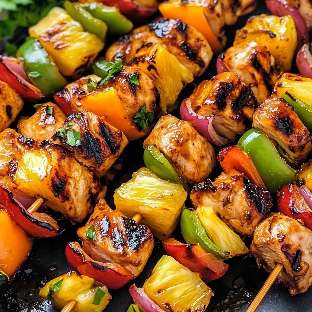 Grilled Hawaiian-Style Chicken Skewers