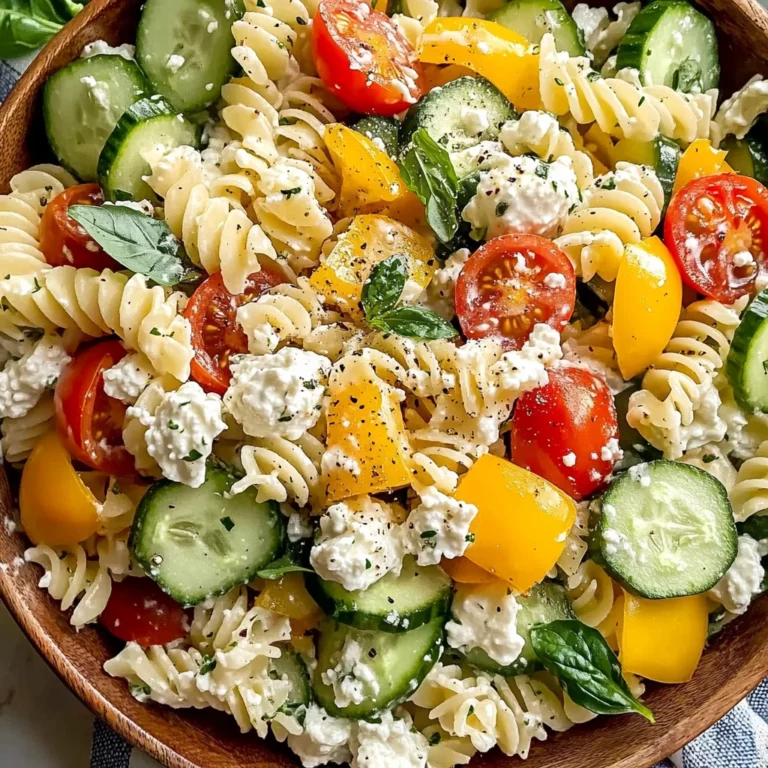 High Protein Cottage Cheese Pasta Salad - theamazingfood